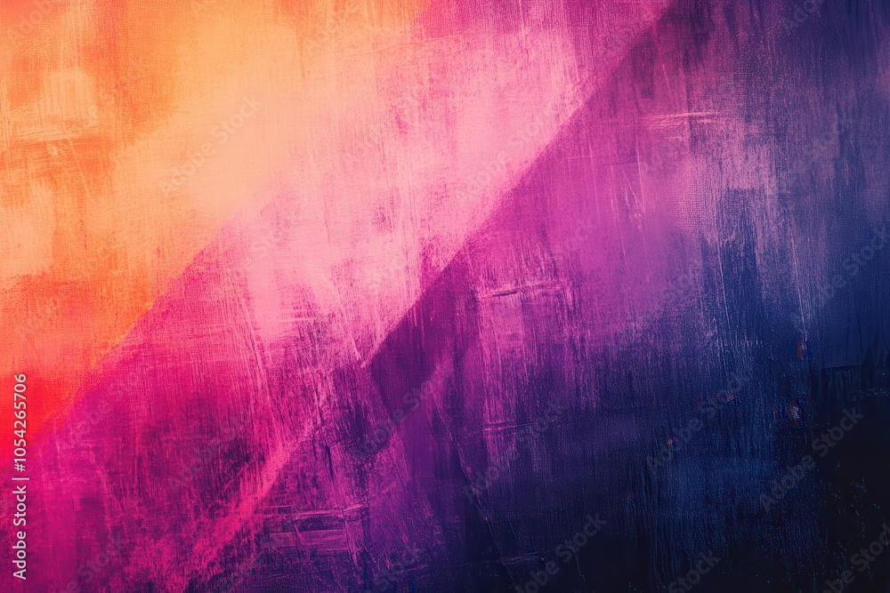Poster abstract overview with a smooth transition of hues, integrating warm shades and soft noise elements 