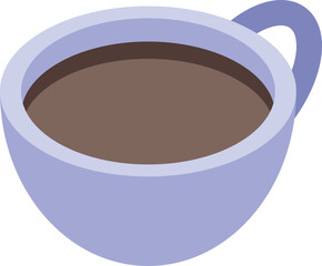 Refreshing coffee filling a purple cup, offering a warm and inviting beverage experience