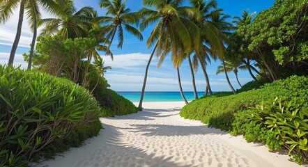 Fototapeta premium Tropical Beach Pathway