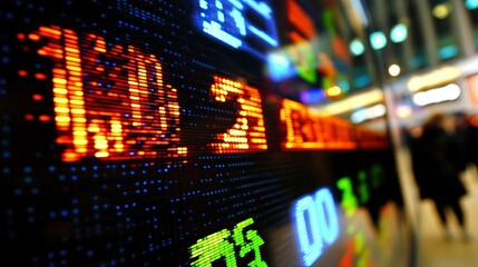Bright Colorful Lights of Financial Stock Market Data