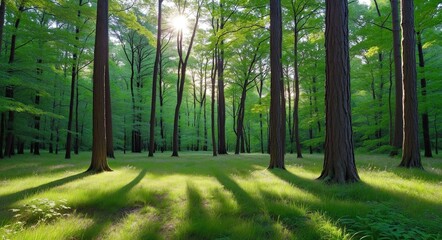 Fototapeta premium Golden Light in the Forest
