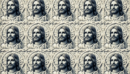 Fototapeta premium jesus themed embroidery 