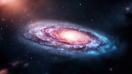 A spiral galaxy, its arms swirling and twisting, appears as a cosmic enigma, a mystery hidden within the vastness of space.