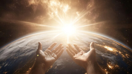 God Created the Universe by Sweeping Over the Waters and Declaring, Let There Be Light,