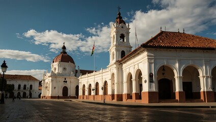 Fototapeta premium Town Hall in Sucre, Bolivia.