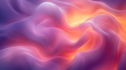 Obraz premium Abstract Wavy Pattern in Vibrant Pink and Orange Hues