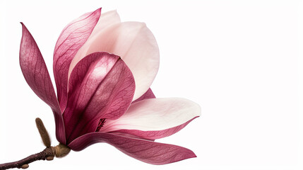 Obraz premium Stunning Magnolia Blossom in Bottom Left Corner