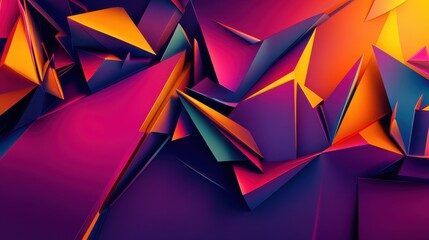 Abstract Geometric Shapes in Vivid Colors