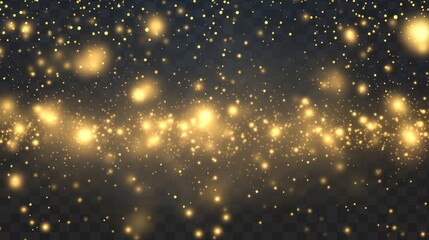 Fototapeta premium A sparkling background with golden particles and light effects, ideal for festive designs.
