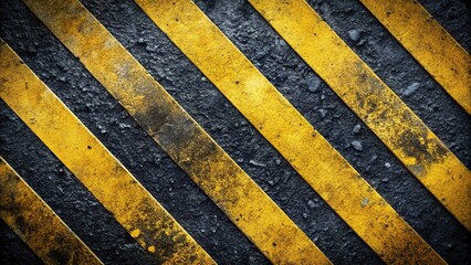 warning stripes on asphalt conveying urgency and caution in empty scene