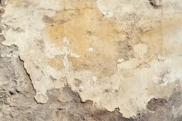 Sierkussen Verweerde muur Classic concrete texture in soft beige. An in-depth look at a weathered cement wall showcasing a textured surface with an elegant brown paper accent  © Livinskiy