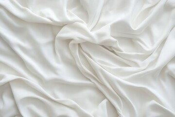 Obraz premium Pure white cotton cloth, uninterrupted textile background scene