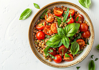 Aerial View of Insalata di Farro Bowl 