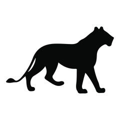Silhouette lion icon vector illustration