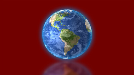Digitally generated image of money globe. Isometric icon of globe in four colors	