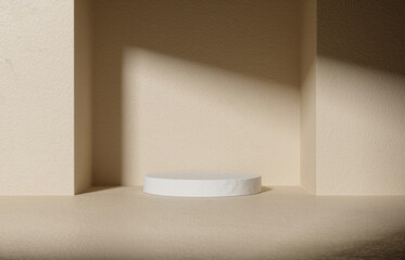 Product Podium - Beige Background