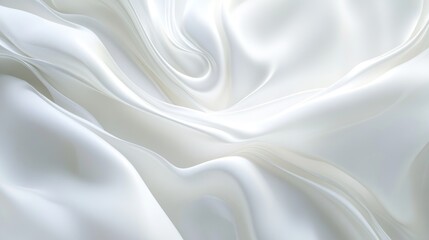 Obraz premium A smooth, flowing white fabric creating a soft, elegant texture.