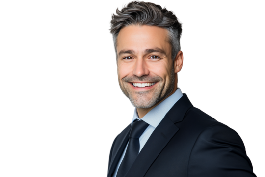 Smiling Businessman Portrait: Confident and Successful