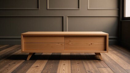 Single realistic wooden mockup stands against a gay-themed backdrop