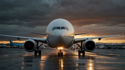 Airplane at the airport.