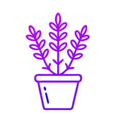 Lavender in a tob natural plant vector art illustration perfect for calming, wellness, and botanical-themed designs. Ideal for organic and rustic décor and therapy visuals.
