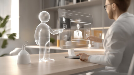 Virtuelle Patientenberatung mit KI-Assistent bei digitaler Diagnose - KI in der Medizin