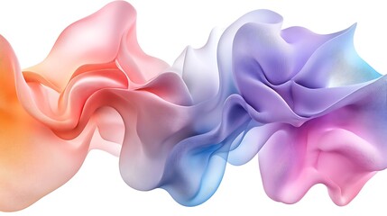 Obraz premium Floating pastel shapes in abstract 3d art on white background memphis-inspired