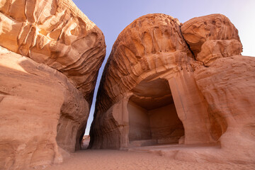 Fototapeta premium Spectacular rock formations in AlUla, Saudi Arabia