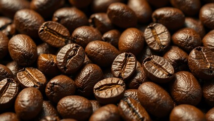 Coffee beans roasted for rich flavors, focusing on Arabica, Robusta, Liberica, and Excelsa.