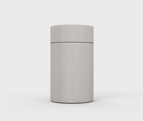 A Sleek White Paper Jar Cylindrical Container Box For Product Packaging Concept 3d Illustration