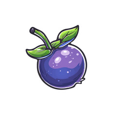  Simple flat 2D icon blueberry isolated on a transparent background, vector, flat design, animation design, vector, flat design, animation design, simple flat 2D icon, minimalist design