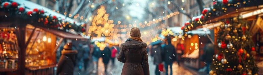 Obraz premium Photographers capturing the magic of French Christmas markets, art, festivity