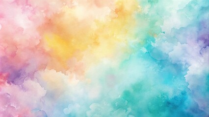Watercolor background in pastel colors with a tilted angle