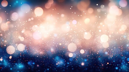 Colorful bokeh lights add depth to the blurred night background. Christmas Backgroung. HIght Quality Image