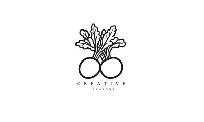 Radish vegetable filled outline icon, line black vector white background