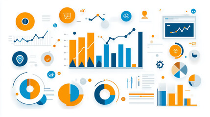 SEO report showing traffic analysis and ranking improvements on a clean white background.