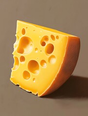 old cheddar cheese with mold holes