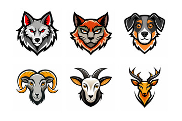 set of animals logo 