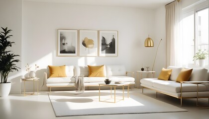 Fototapeta premium Photo interior modern design room 3d illustration