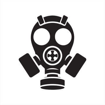 recommend clip art: gas mask silhouette vector icon, gas mask vector, 