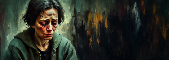 Depression & Anxiety Concept Art, Mental Health, Abstract Painting