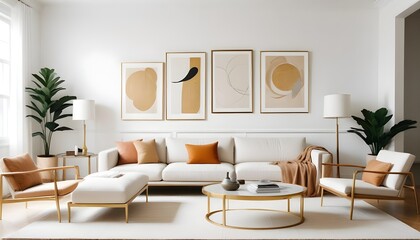 Fototapeta premium Photo interior modern design room 3d illustration