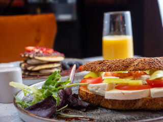 sandwich with salami