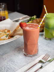 cocktail with strawberry