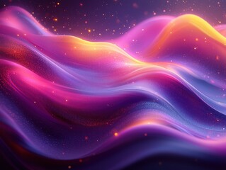 Fototapeta premium Abstract Wavy Background with Shimmering Lights