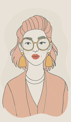 Inspiration for fashion designers: expressive vector illustration in retro style.
