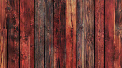 Fototapeta premium Rustic Red Wood Plank Texture Background