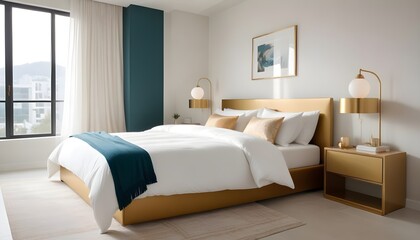 Photo interior modern design room 3d illustration