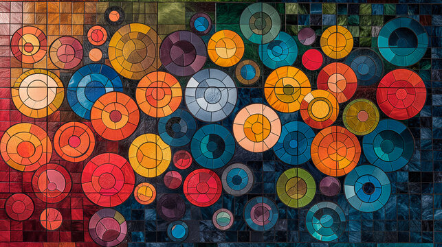 Background of colorful rounds. 
