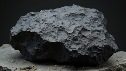 Dark basalt chunk with porous sponge like surface